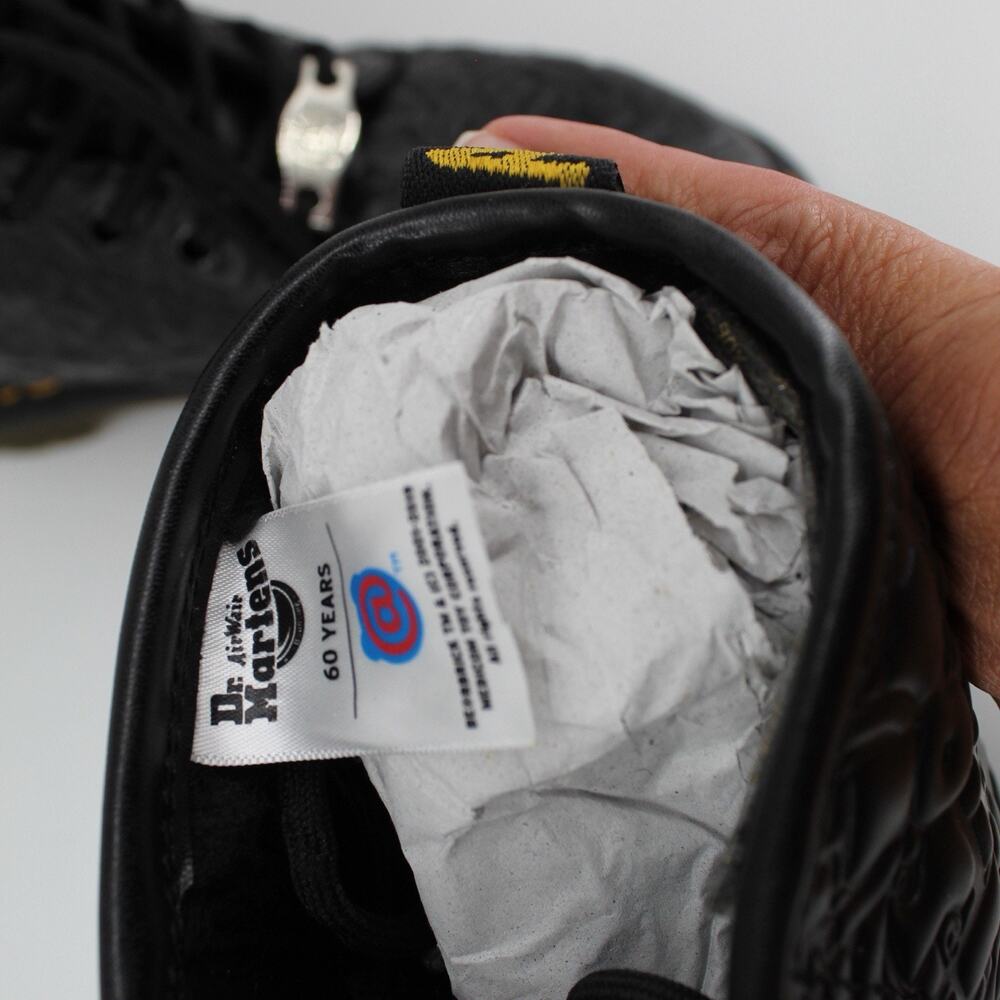 DOC DR. MARTENS X BEARBRICK MEDICOM TOY 1460 BOOTS SIZE 7UK PREOWED WITH BOX - Picture 10 of 11